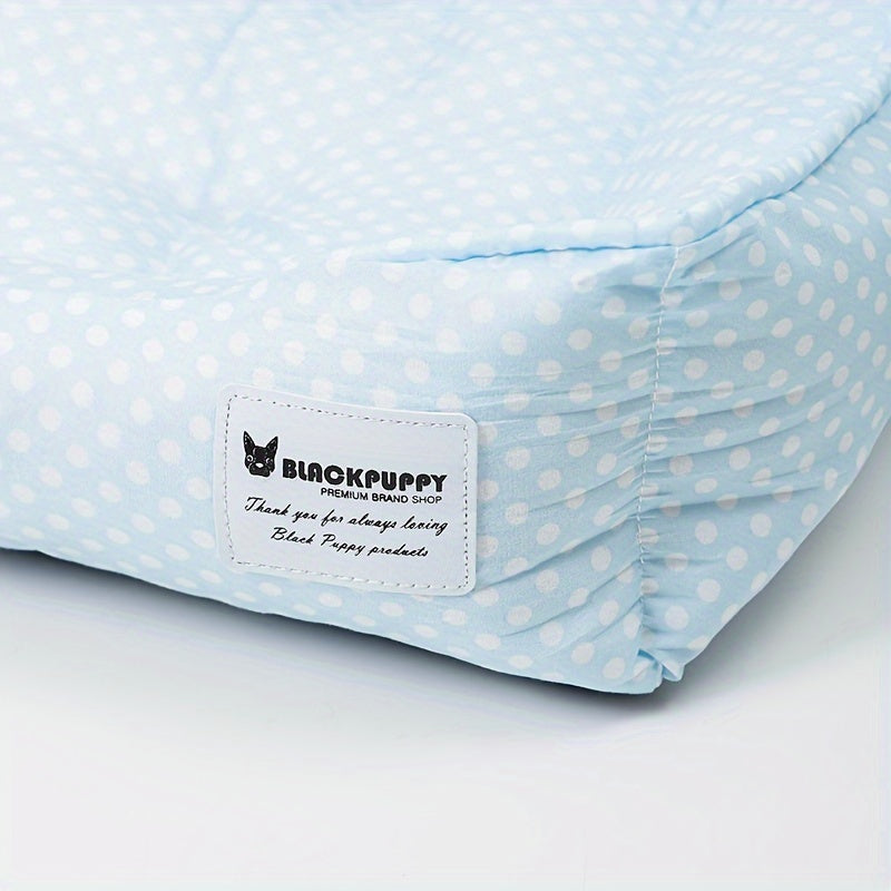 Korean Style Checkered Pet Bed - 1pc Cozy Nest For Cats & Dogs - Removable Washable Sleeping Mat