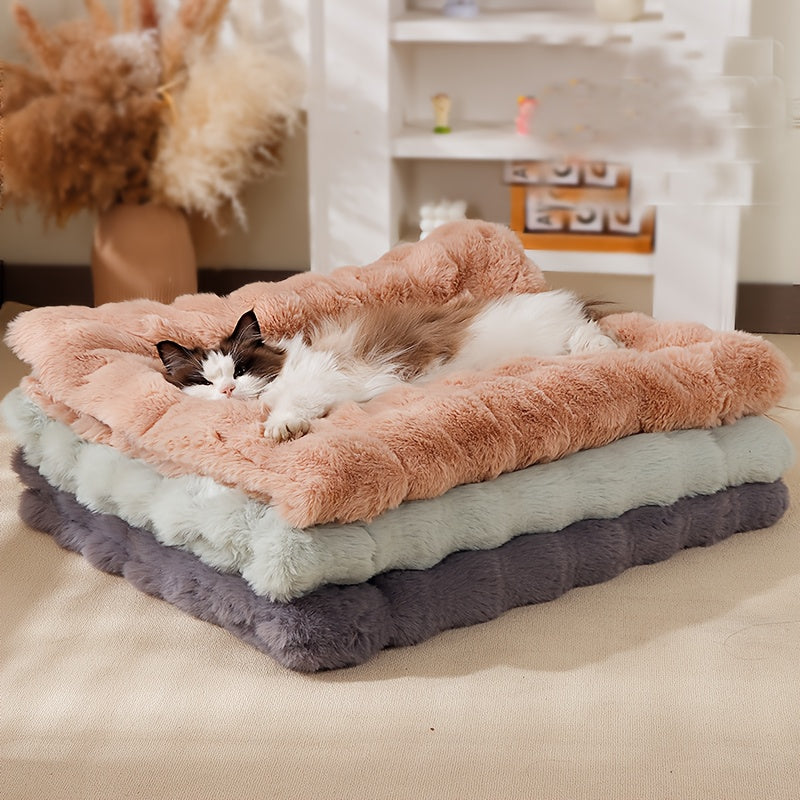 Pet Nest Pad, Universal 360 Soft Plush Imitation Fur For Cats And Dogs, Mini Model, Machine Washable, Non-slip Bottom, Comfortable And Easy To Take Care Of, Sleeping And Rest Pad, Can Be Applied In 5 Usage Scenarios, Placed On Car Seat