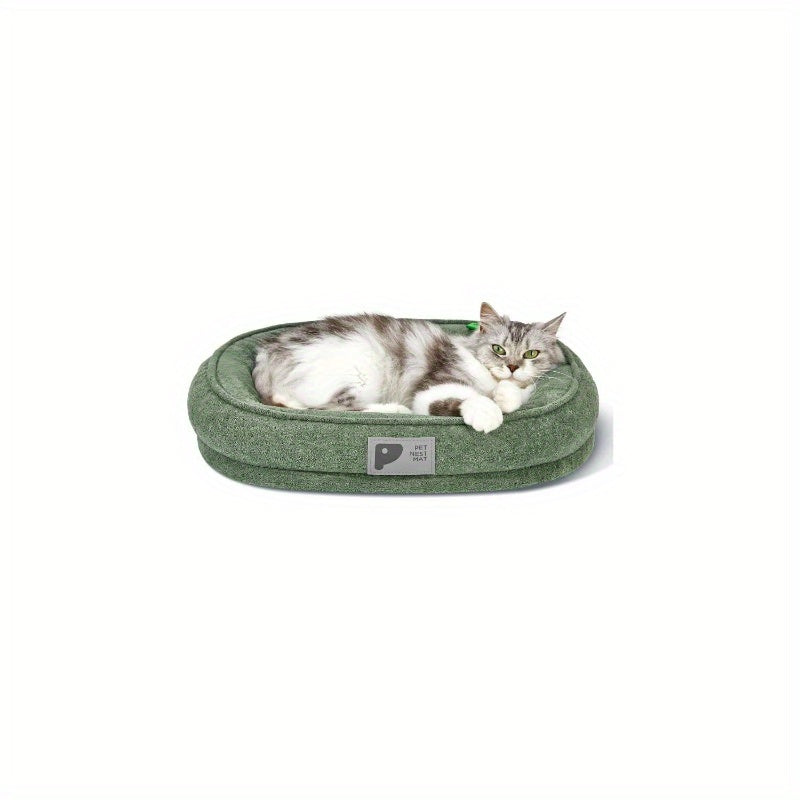 Orthopedic Dog Bed Puppy and Kitten, Soft Beds Indoor Cats, Washable Dog Bed with Removable CoverNon - Slip Bottom with Four - Sided Bolster Green, Dog Bed Cover, Dog Bed Cosy, Thick Dog Bed, Heavy Duty Dog Bed, Plush Dog Bed, Pet Sleeping Pad, Cozy Pet