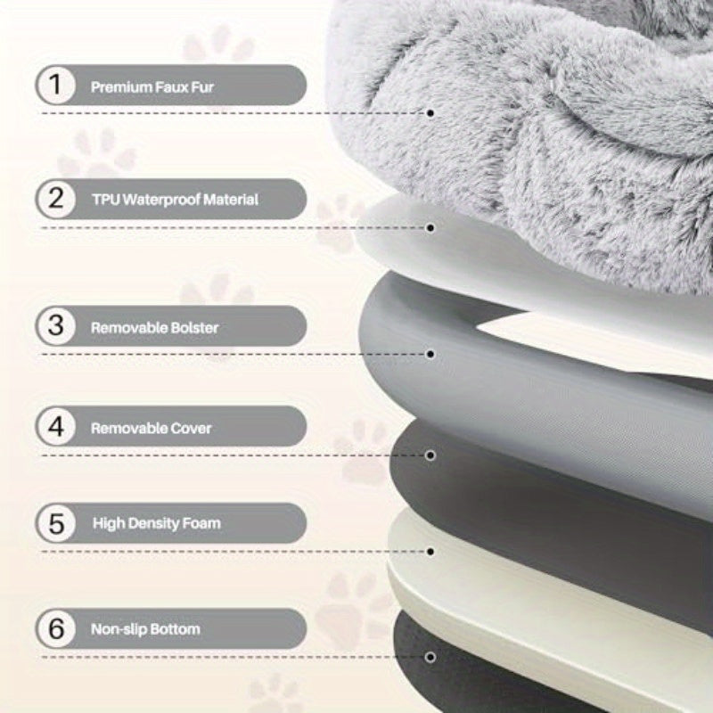 Extra Large Human Dog Bed - 72x48x10 Inch Pet Bed with Blanket Side Pocket, High Quality & Washable Faux Fur Fabric, No Assembly Needed, Portable Indoor/Outdoor Dog Bed for Large Breeds, Spacious Design for Adults & Pets, Durable Pet Bed for Home, Travel,