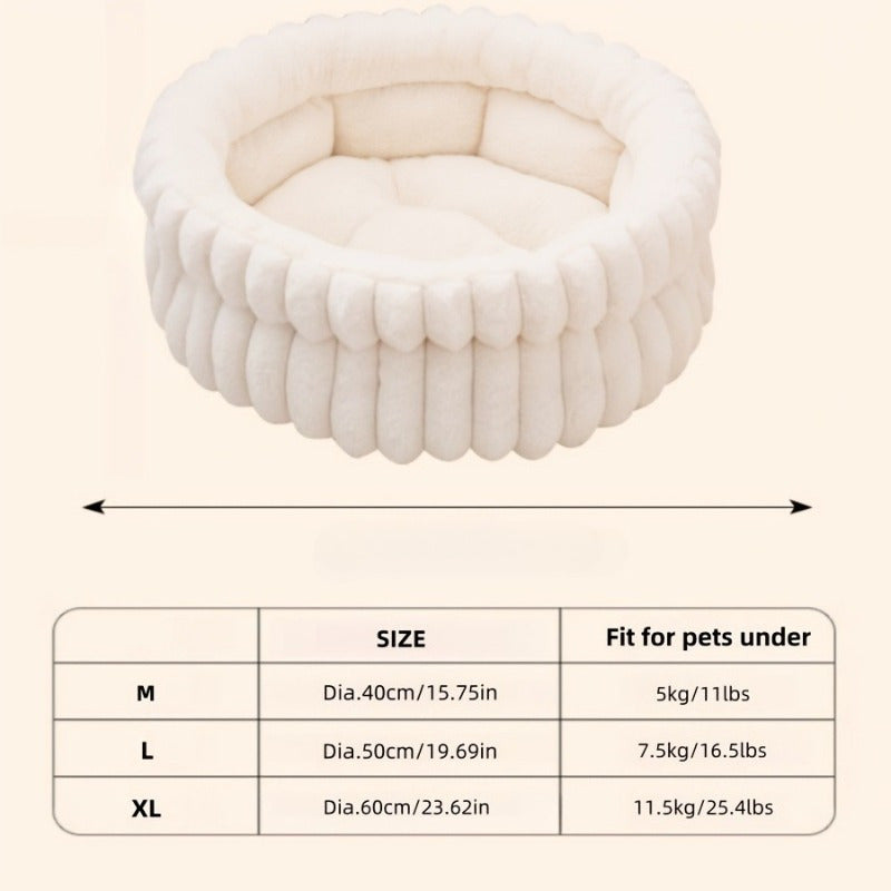 1pc Washable Donut Pet Bed for Cats & Small Dogs - Super Soft Round Litter Box with Non-Slip Bottom, Indoor Use, All-Season Comfort, Available in Multiple Sizes, Cat Litter Box, Cozy Cat Furniture, Decorative Cat Bed, Easyclean Material