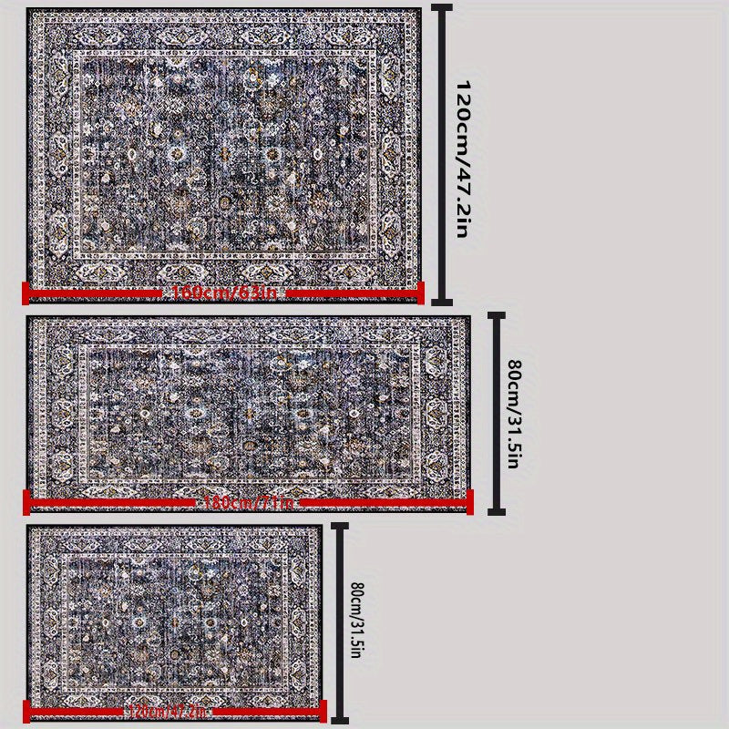 1pc Vintage Blue Bohemian Floral Pet Bed Mat - Plush, Easy-Clean, Non-Slip Dog & Cat Mat for Large Pets, Durable & Comfortable Cage Mat for Dogs and Cats, Pet Bed Mat, Bohemian Style Mat, Easy Clean Mat