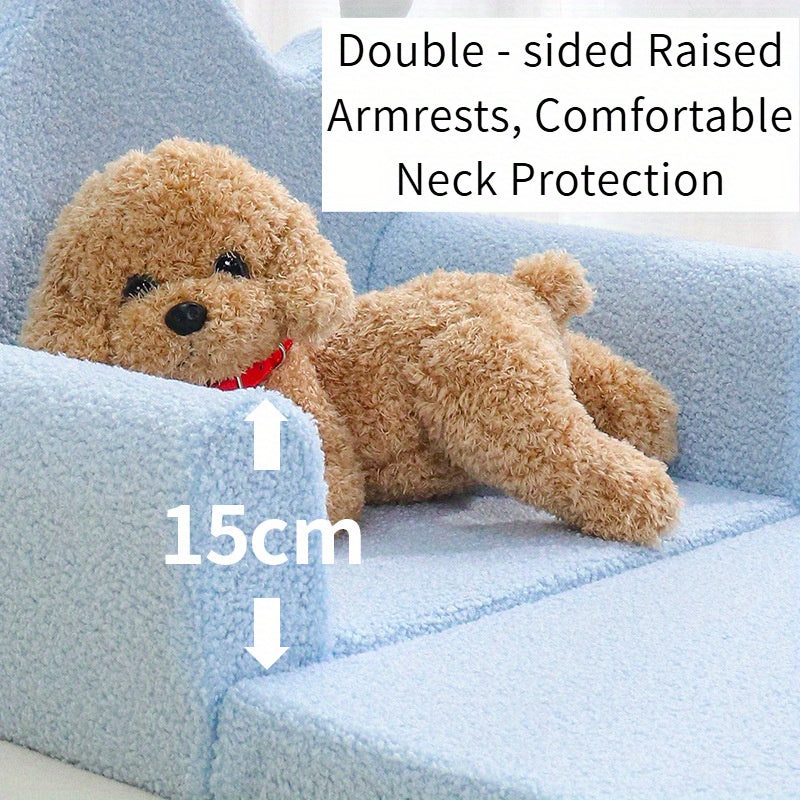 3-Layer Foldable Pet Sofa Bed for Small to Medium Dogs & Cats - Washable Flannel, 23.62inch x 49.21inch, Spacious Comfortable Sleeping Area with Plush Cushion, Ideal for Indoor Pets, Pet Bed for Dogs, Cozy Pet Furniture, Soft Pet Furniture